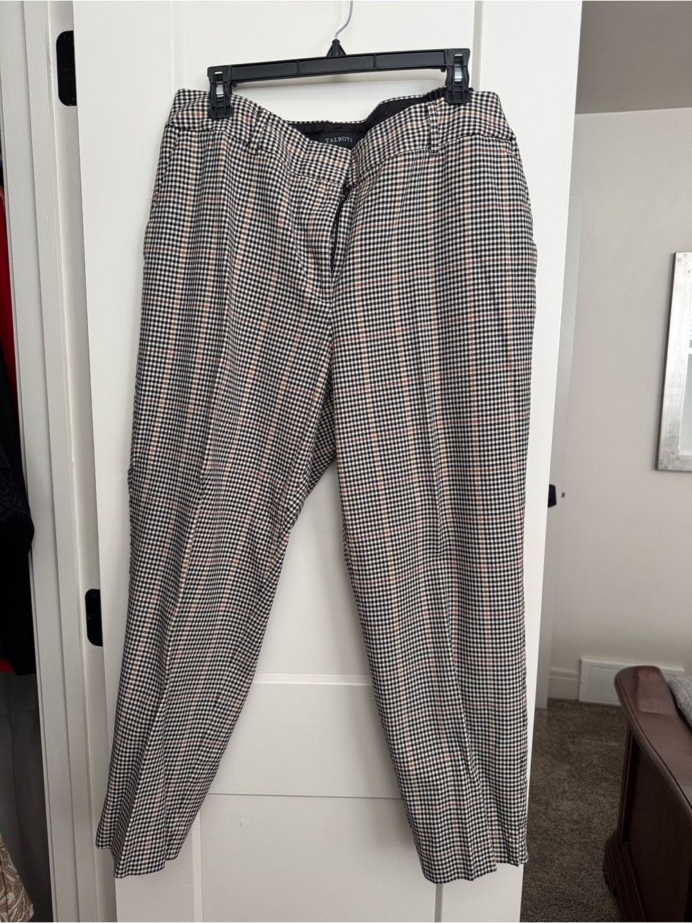 Talbots Men's Houndstooth Dress Pants - Black & White